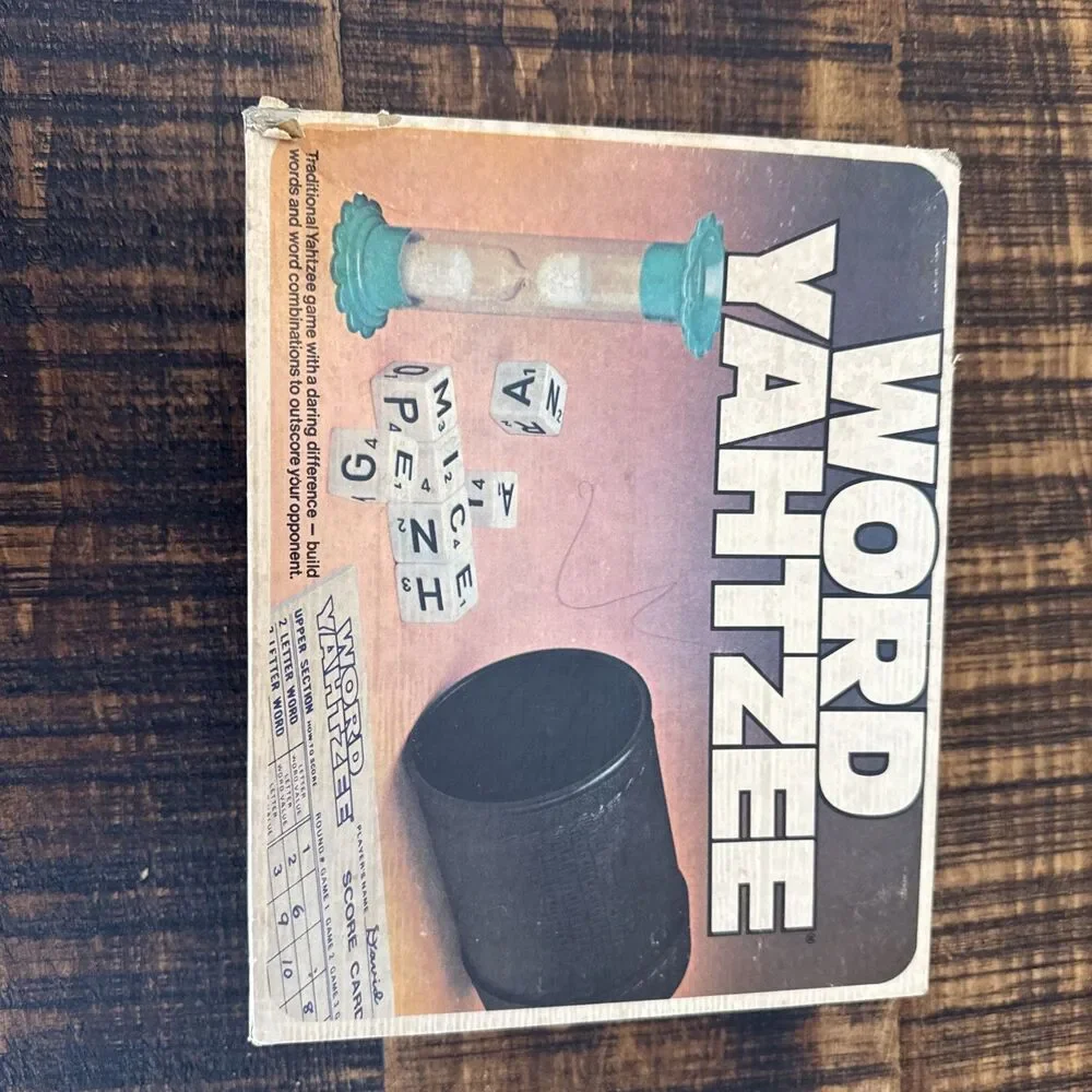 Vintage Word Yahtzee Board Game
